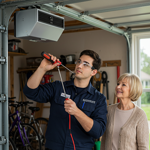 Garage door technician inspection